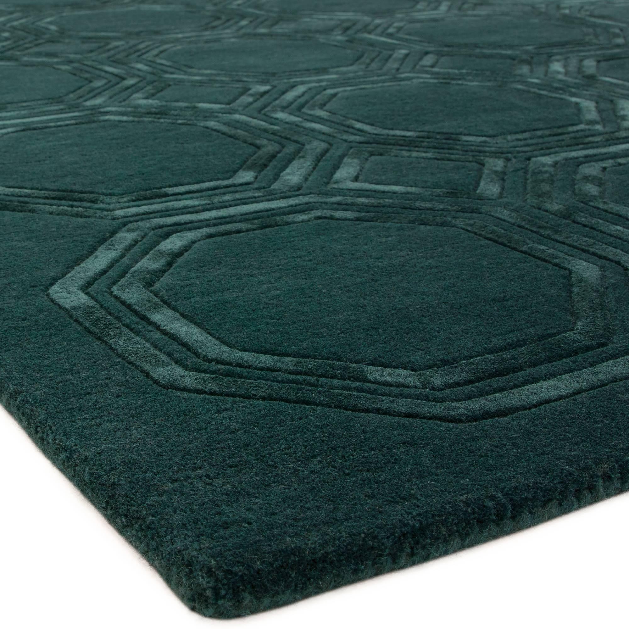 Nexus Fine Lines Teppich Petrol Wolle 200x290cm 5