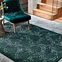 Nexus Fine Lines Teppich Petrol Wolle 200x290cm 1