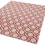Nexus Fine Lines Teppich Silber Rot Wolle 230x160cm 1
