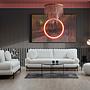 Modern armchair bouclé white 5