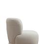 Poltrona moderna bouclé bianco 2