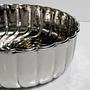 Vintage Versilberte Schale Metall Spirale 1980er Jahre 3