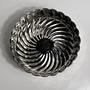 Vintage Versilberte Schale Metall Spirale 1980er Jahre 1