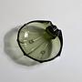 Vintage Muschelschale Rauchglas Grün 1970er jahre 1