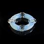 Vintage candlestick opal glass 1960s 2