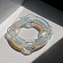 Vintage candlestick opal glass 1960s 5