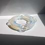 Vintage candlestick opal glass 1960s 8