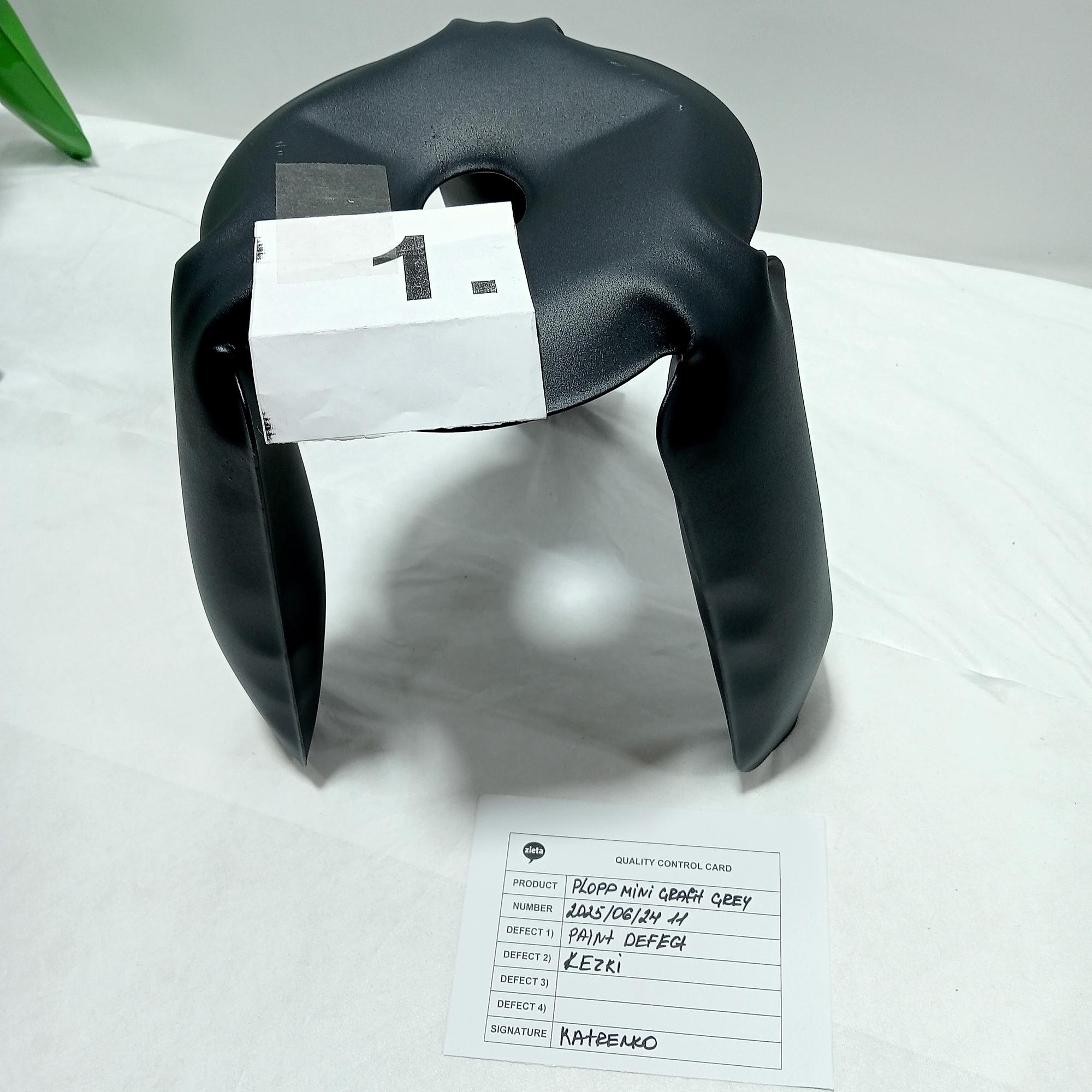 Plopp Mini Hocker Stahl Graphitgrau Matt 0