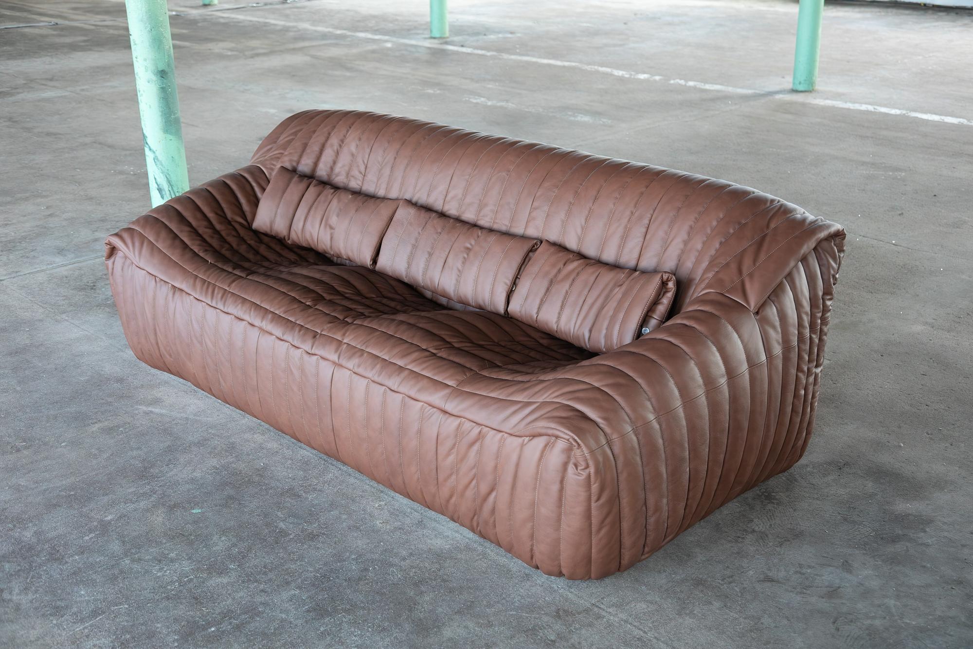 Sandra Sofa 3-Sitzer Glattleder Folk Brown 2