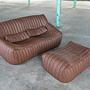 Sandra Lounge Set 2-piece. Smooth leather Folk Brown 0