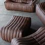 Sandra Lounge Set 2 pz. pelle liscia Folk Brown 1