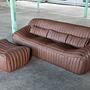 Sandra Lounge Set 2-piece. Smooth leather Folk Brown 0