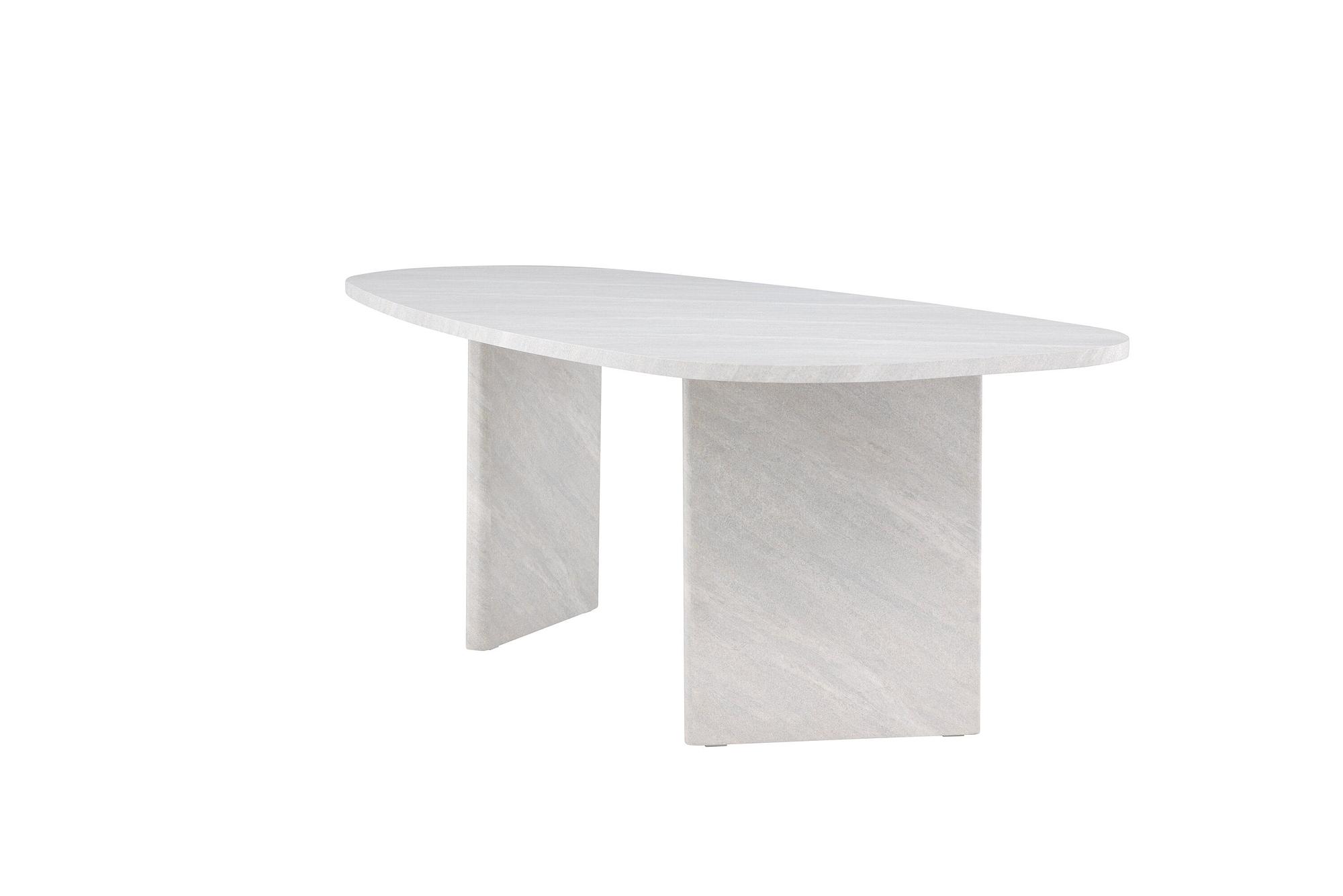 Grönvik Dining Table White Concrete Look 220x100cm 2