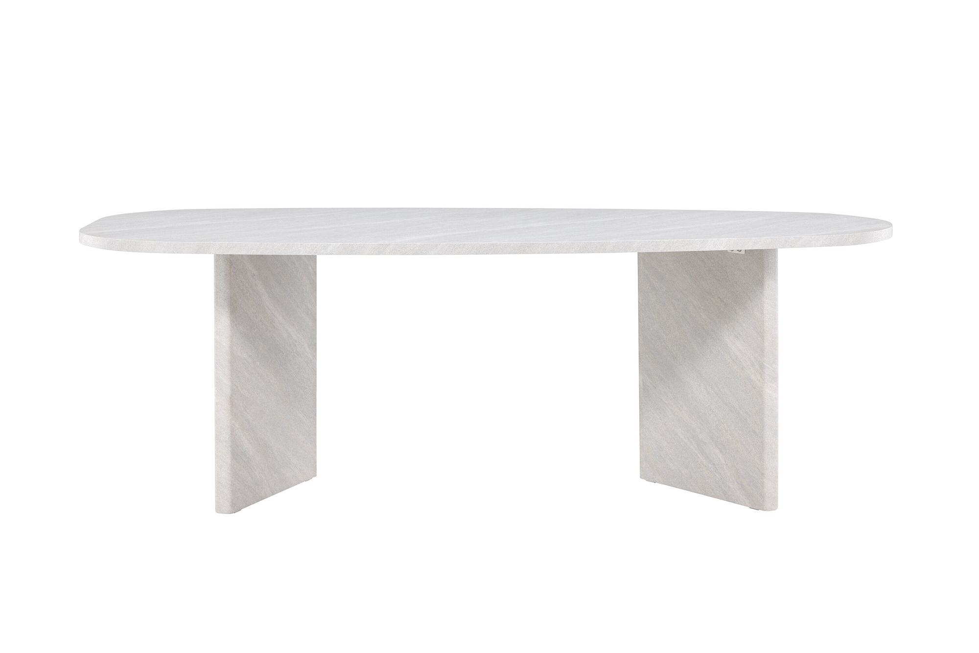 Grönvik Dining Table White Concrete Look 220x100cm 6
