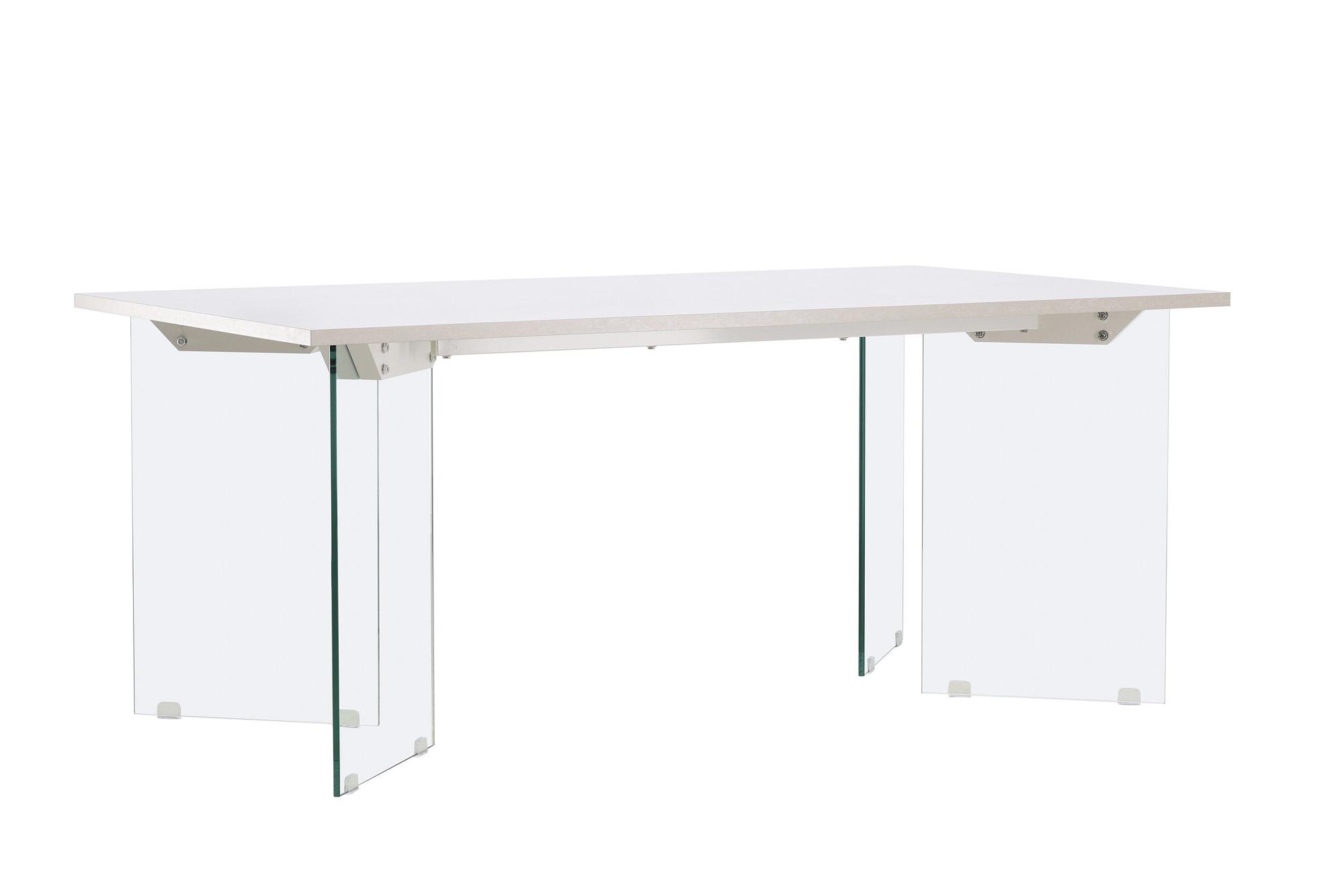 Ester Dining Table Glass Concrete look 100x180cm 5