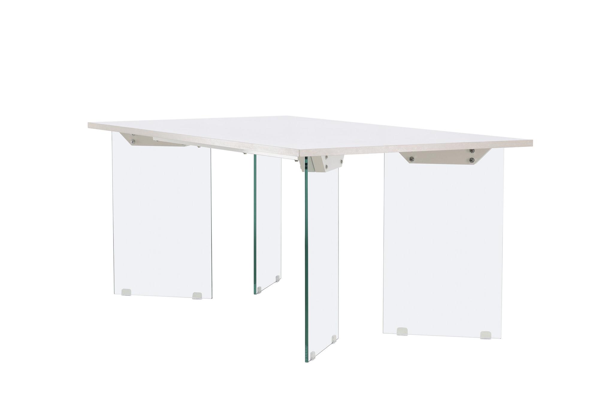 Ester Dining Table Glass Concrete look 100x180cm 8
