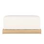 Ivy Ottoman Wood-look Bouclé White 0