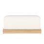 Ivy Ottoman Holzoptik Bouclé Weiß 6