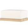 Ivy Ottoman Holzoptik Bouclé Weiß 7