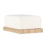 Ivy Ottoman Holzoptik Bouclé Weiß 8