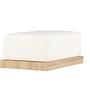 Ivy Ottoman Holzoptik Bouclé Weiß 4