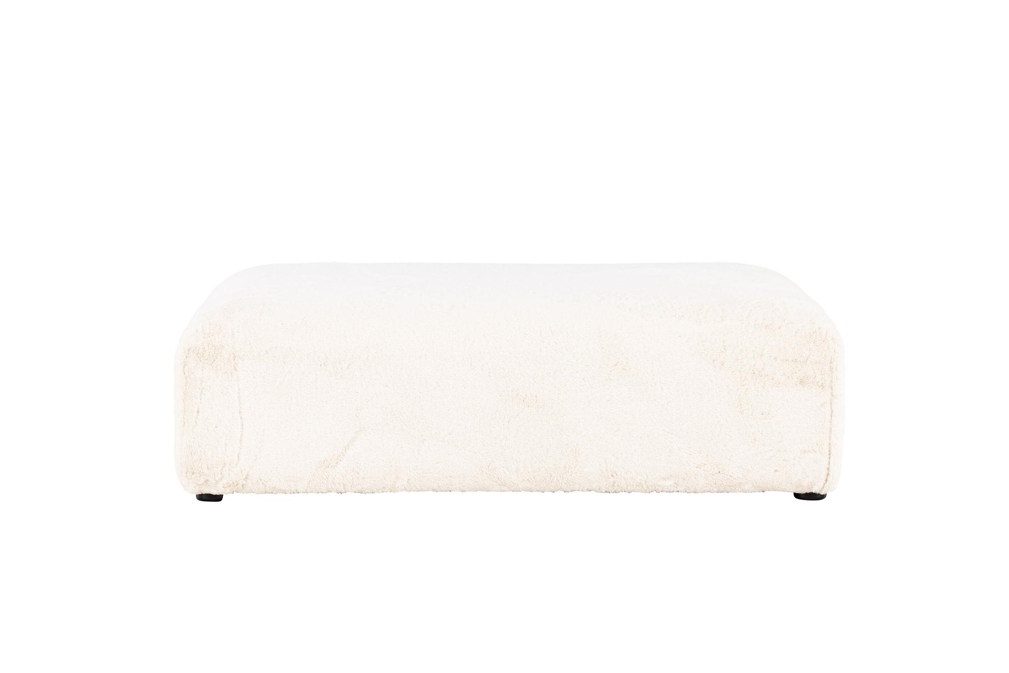 Davie Pouf Beige Faux fur 100x100cm 6