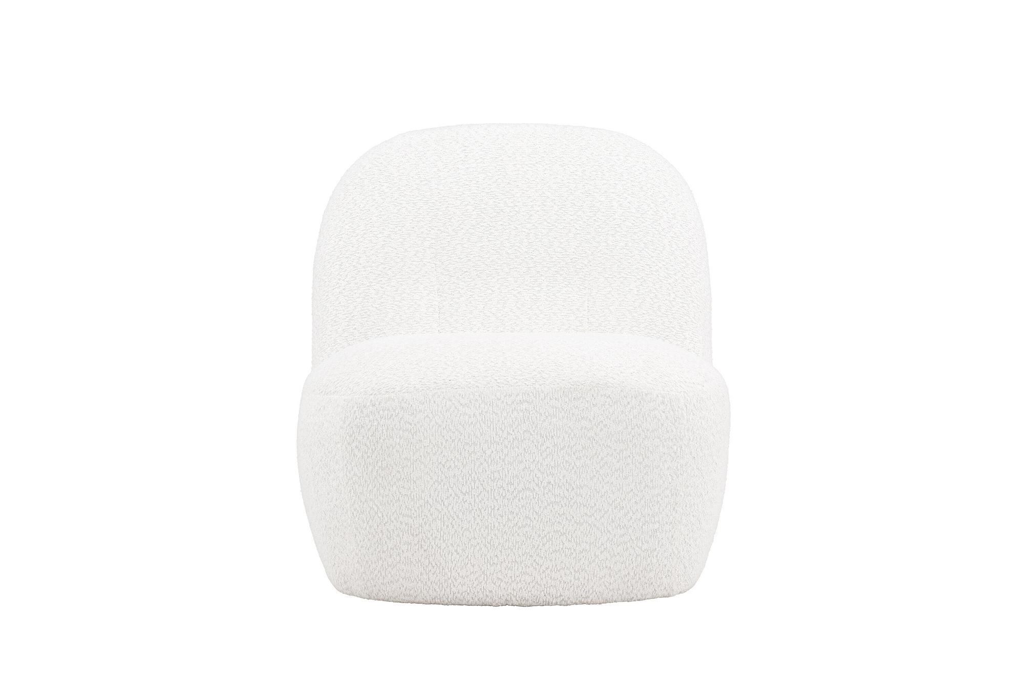 Mahla Lounge Chair White Boucle 0