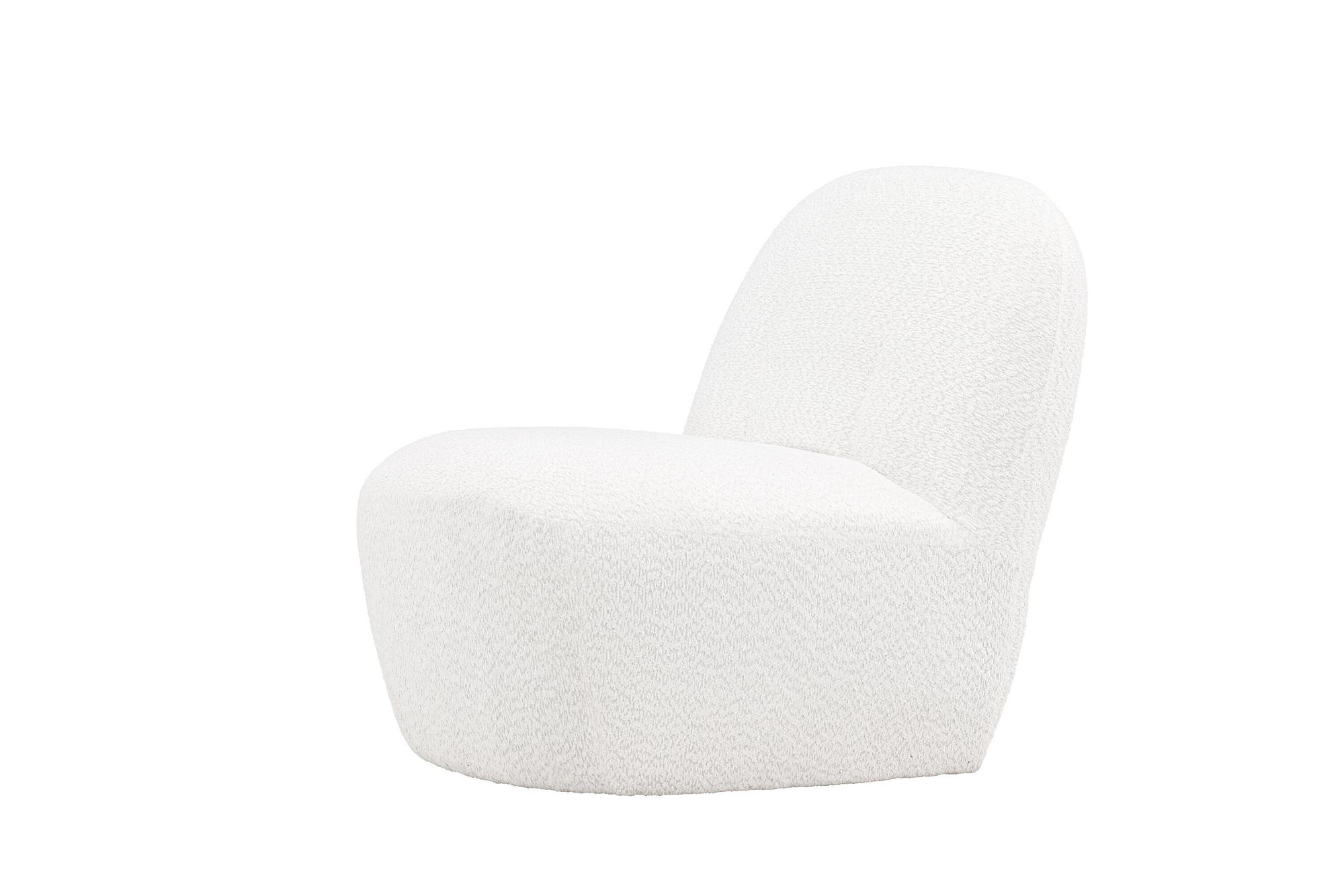 Mahla Lounge Chair White Boucle 2