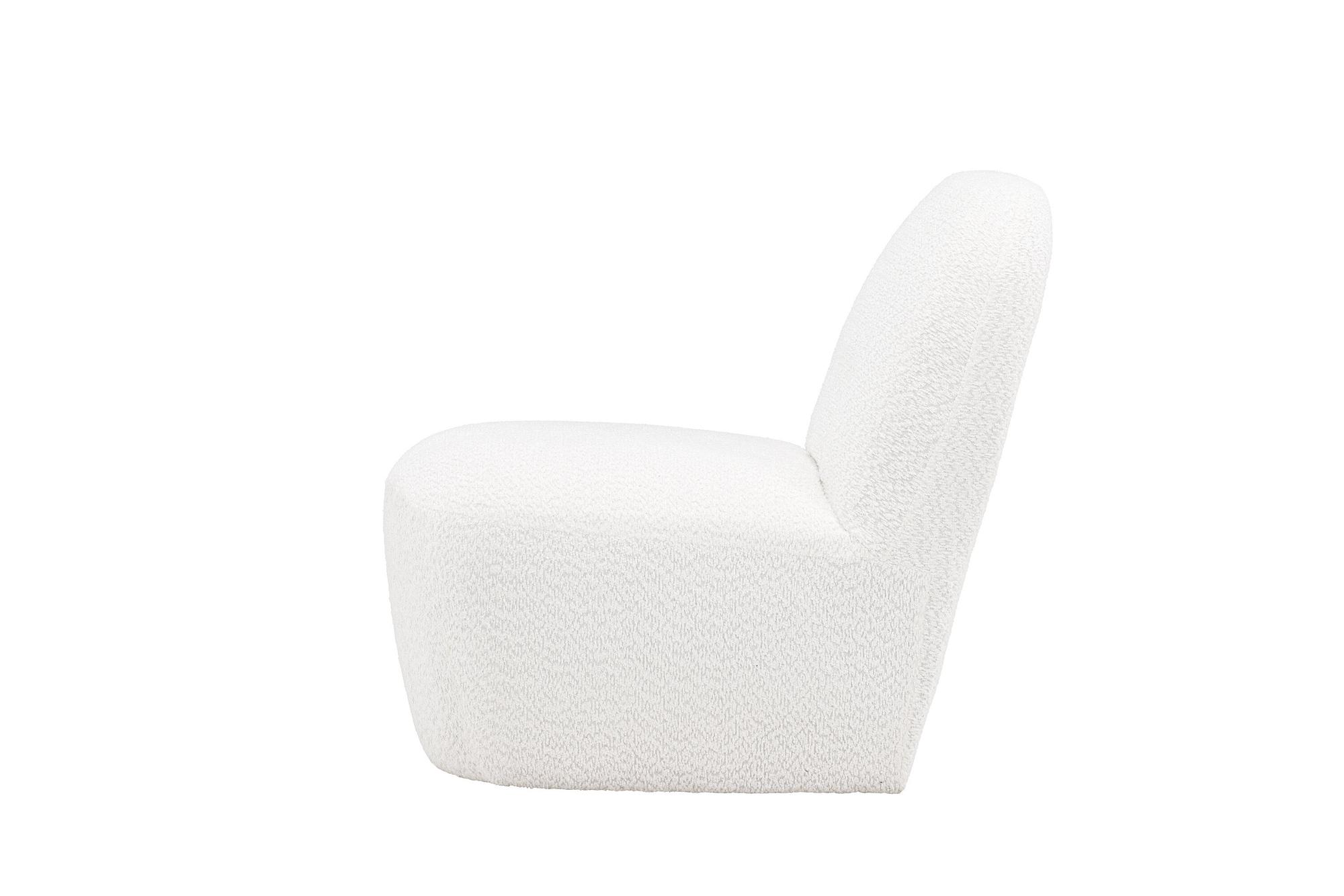 Mahla Lounge Chair White Boucle 3