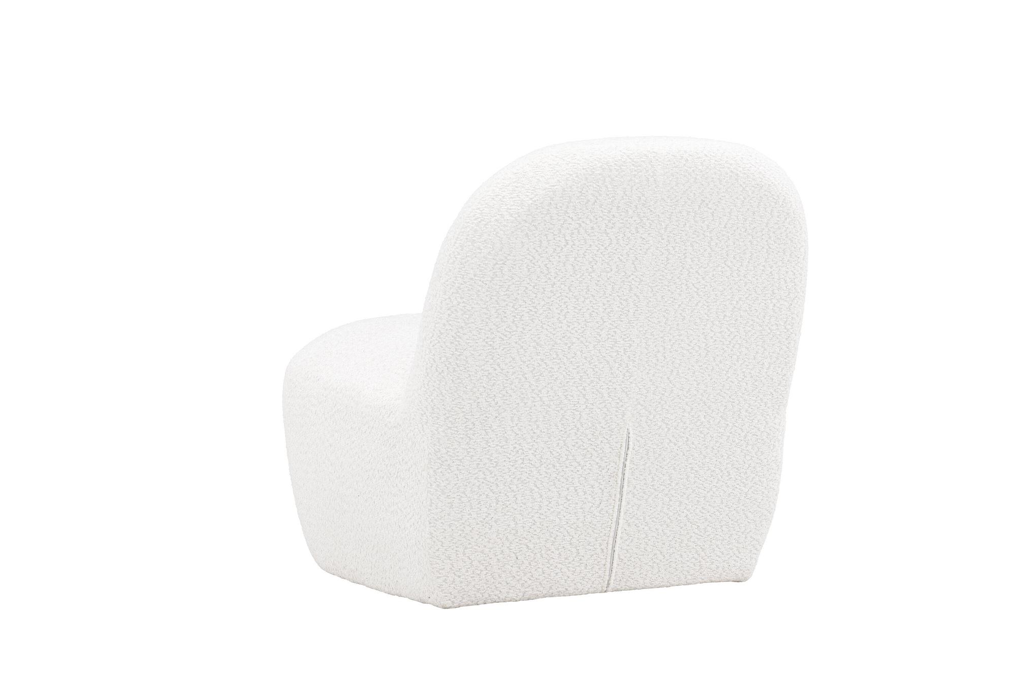 Mahla Lounge Chair White Boucle 5