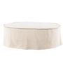 Vindö Ottoman Beige Linen ⌀101cm 1