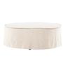 Vindö Ottoman Beige Leinen ⌀101cm 8