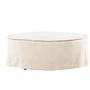 Vindö Ottoman Beige Leinen ⌀101cm 6
