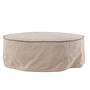 Vindö Ottoman Brown Linen ⌀101cm 2