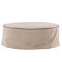 Vindö Ottoman Braun Leinen ⌀101cm 0