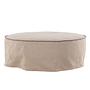 Vindö Ottoman Brown Linen ⌀101cm 5