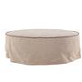 Vindö Ottoman Braun Leinen ⌀101cm 6