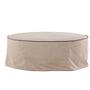 Vindö Ottoman Brown Linen ⌀101cm 8