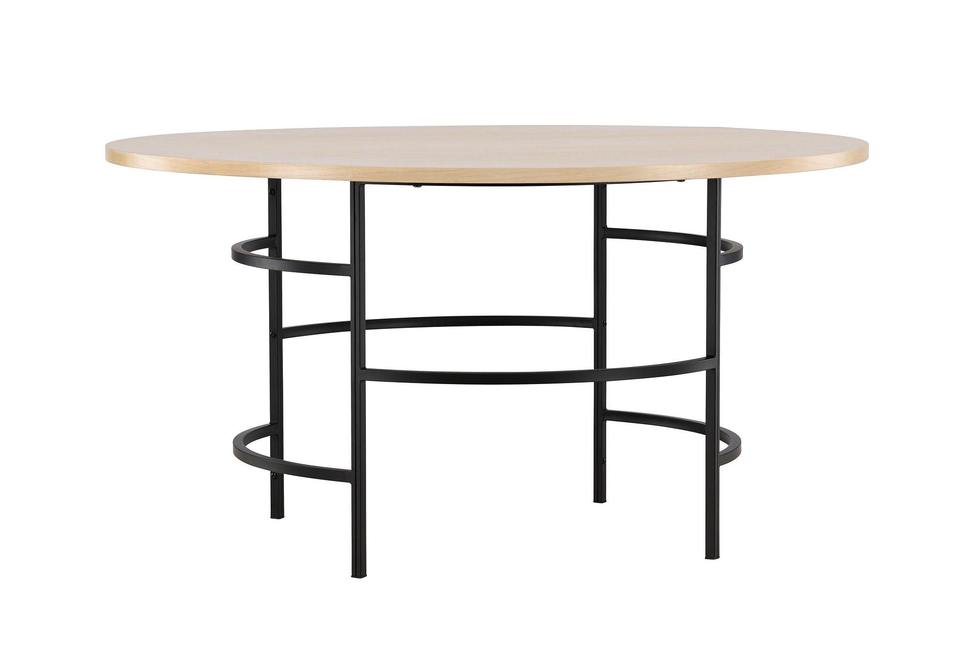 Copenhagen Esstisch Whitewash Schwarz ⌀140x74cm 1