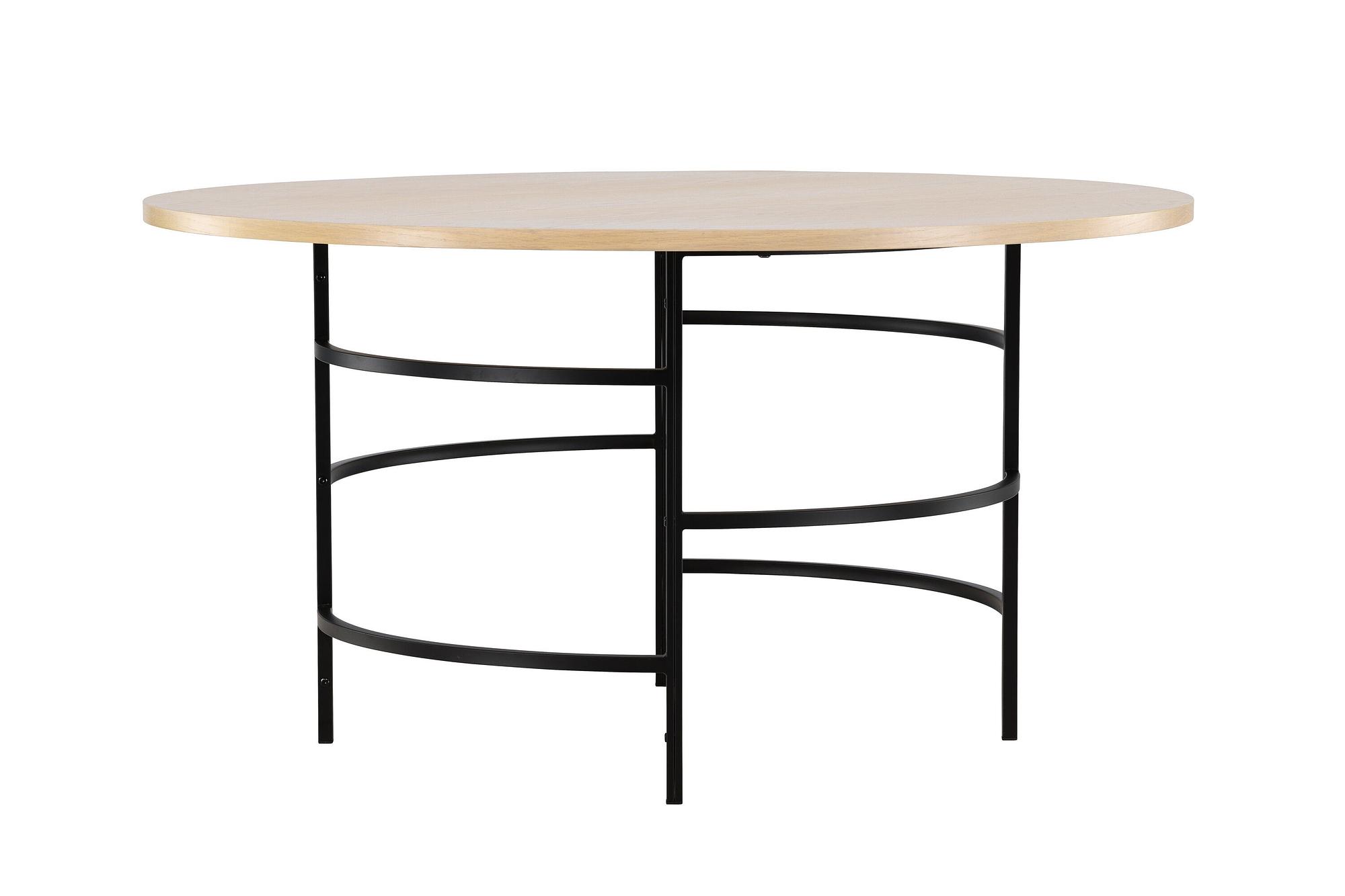 Copenhagen Esstisch Whitewash Schwarz ⌀140x74cm 0