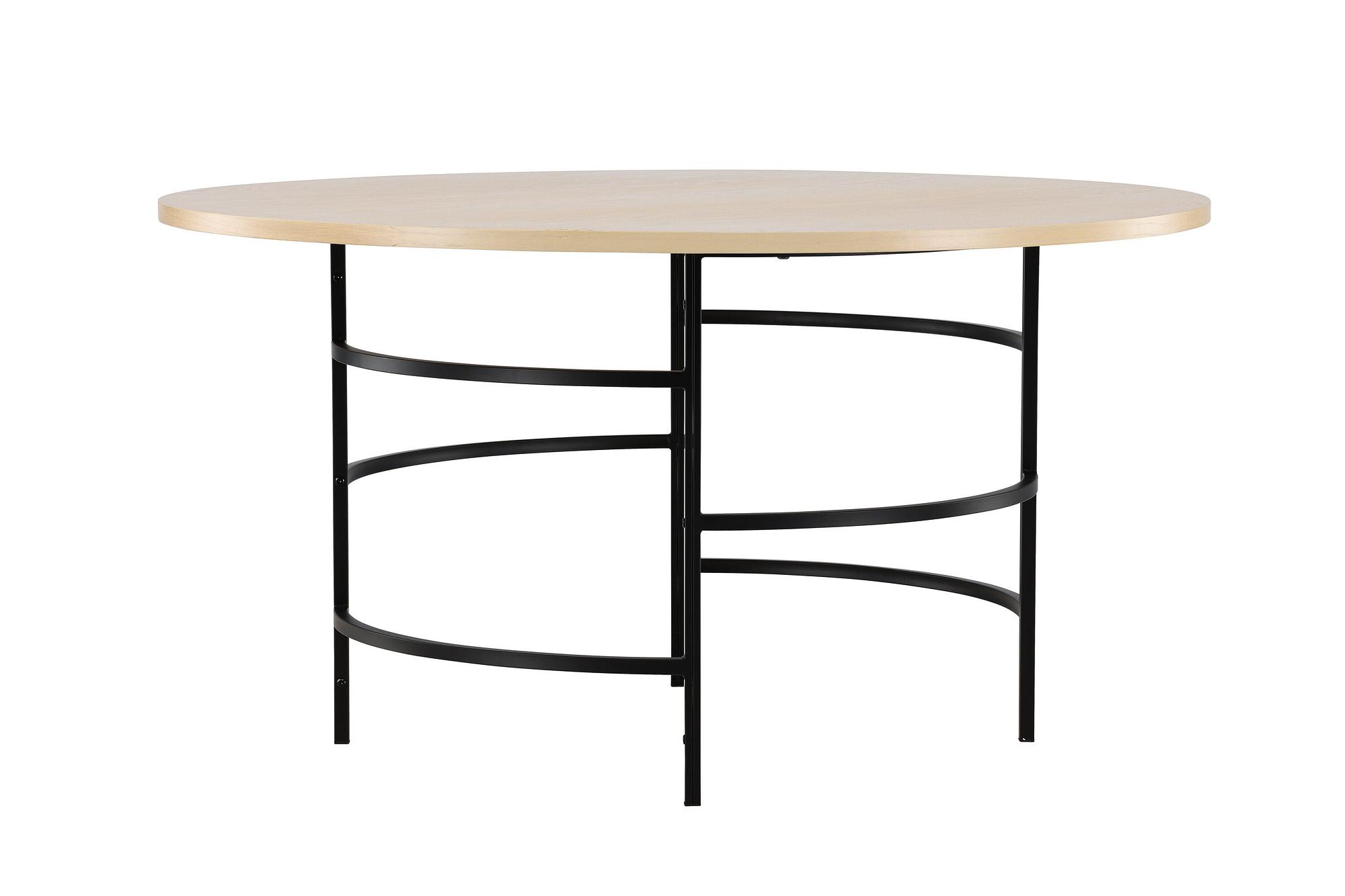 Copenhagen Dining table Whitewash Black ⌀140x74cm 6