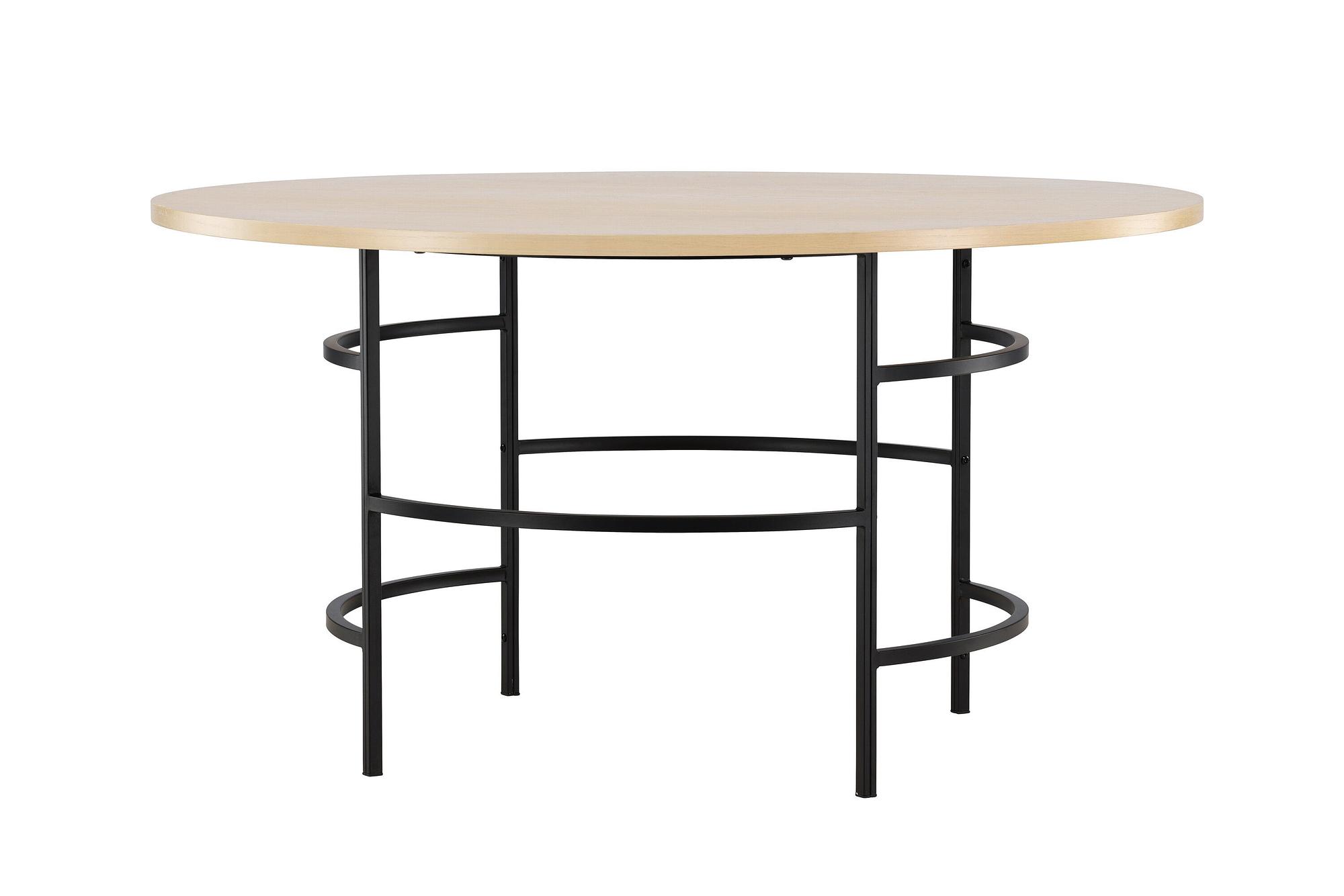 Copenhagen Dining table Whitewash Black ⌀140x74cm 8