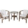 3x Wera Café Set Rattan Offwhite Cushions 0