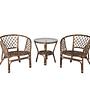 3x Wera Café Set Rattan Offwhite Cushions 3