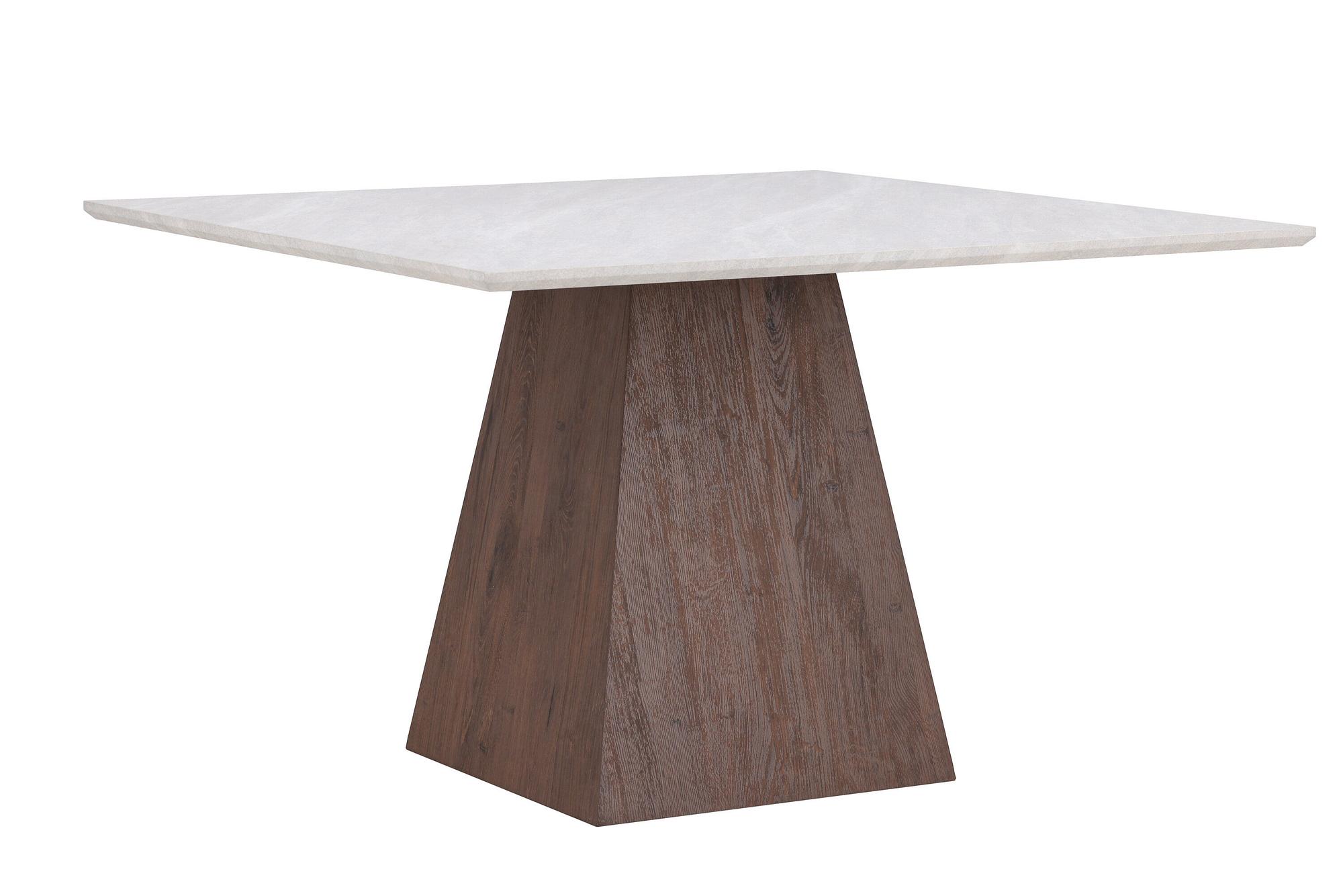 Cael Dining table MDF Mocha Stone look 120×120×75cm 2