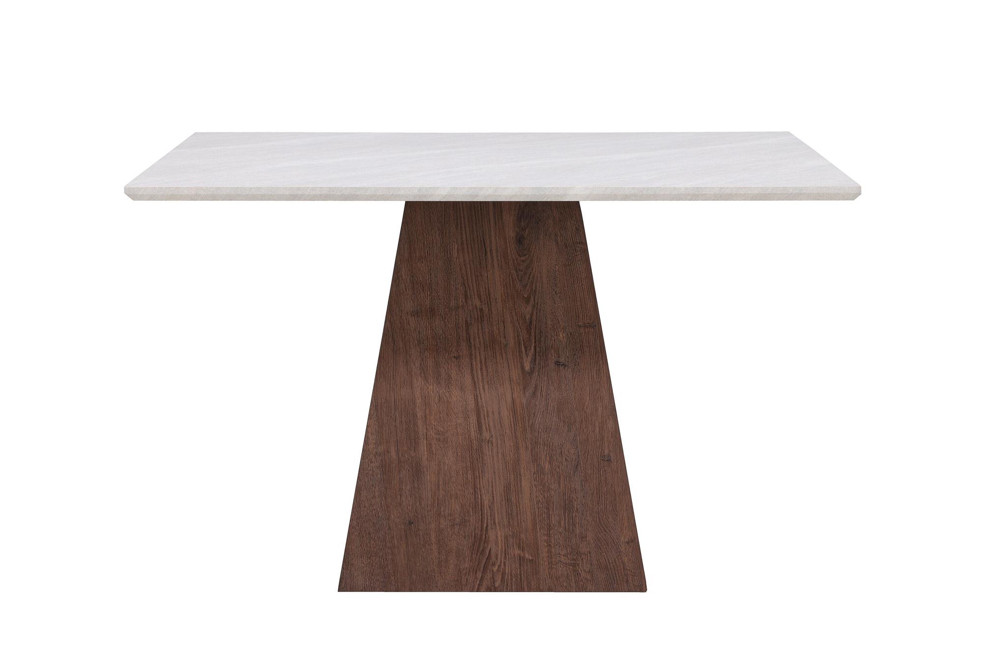 Cael Dining table MDF Mocha Stone look 120×120×75cm 3
