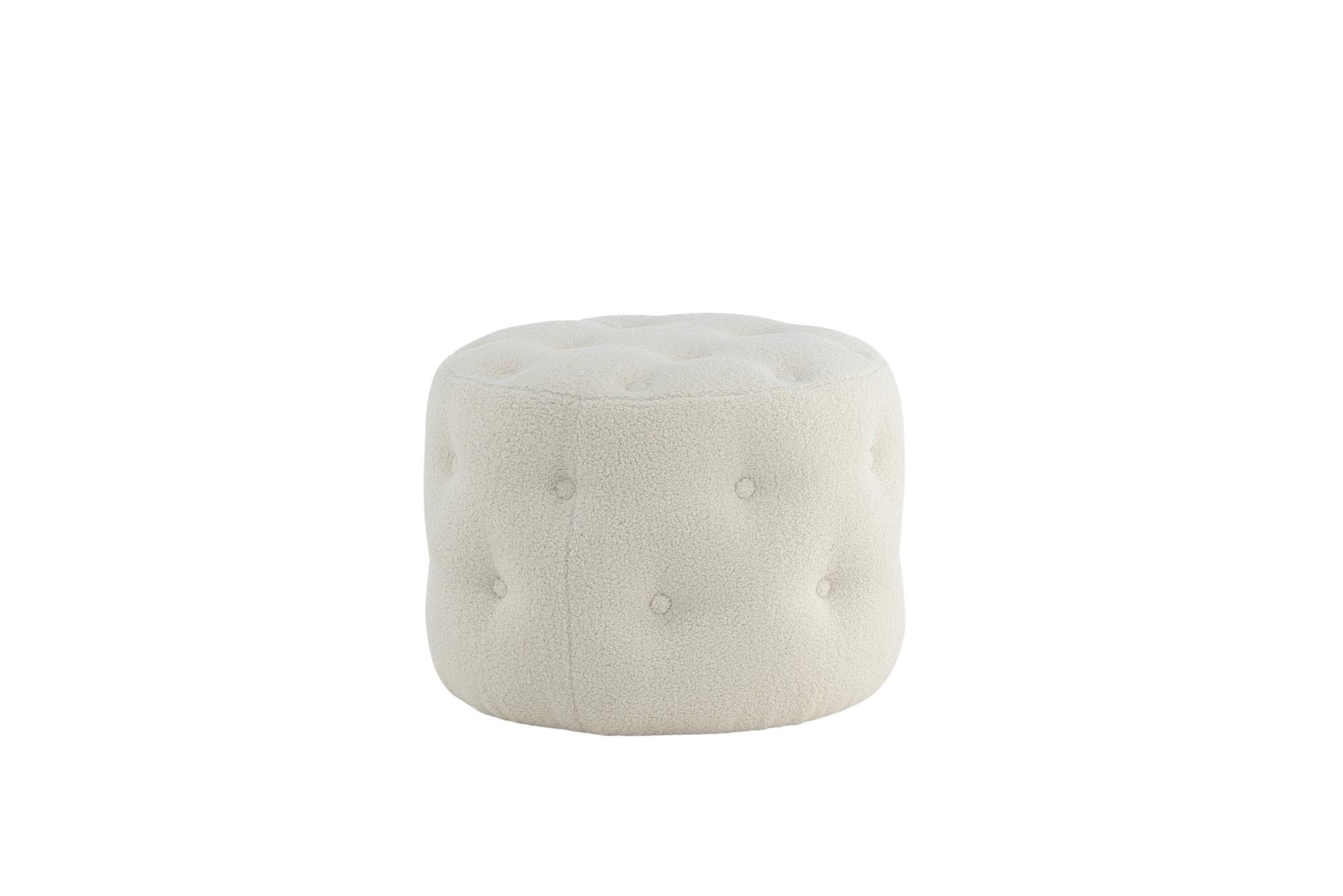Benjamin Pouf Off-white Teddy 1