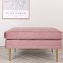 Boom Ottoman Messing Samt Rosa 5