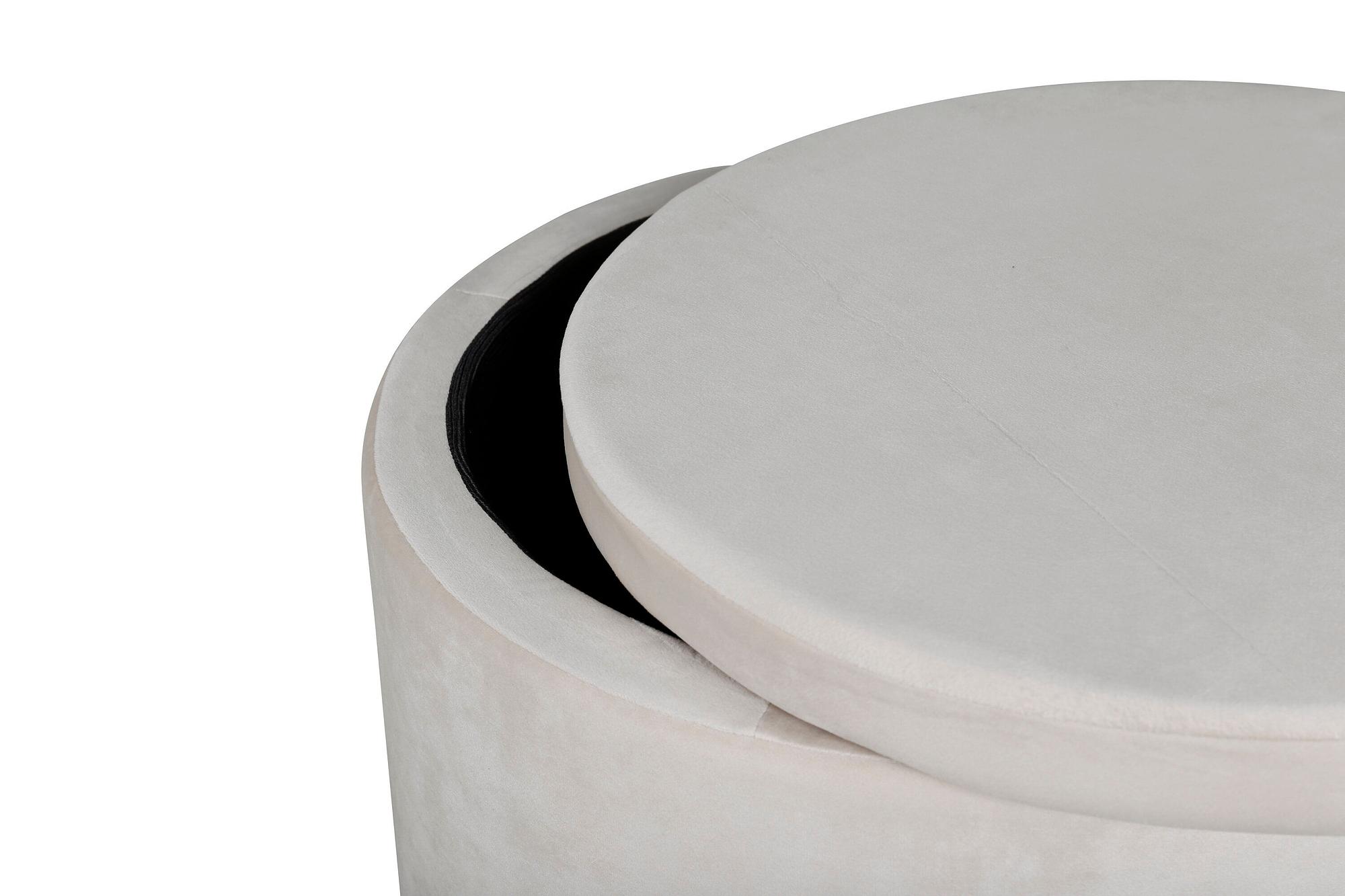 Dunken Pouf Velvet Beige 2