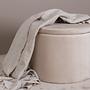 Dunken Pouf Samt Beige  8